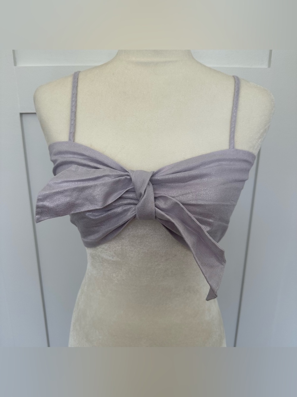 Jason Wu Lavender Bow Crop Tank